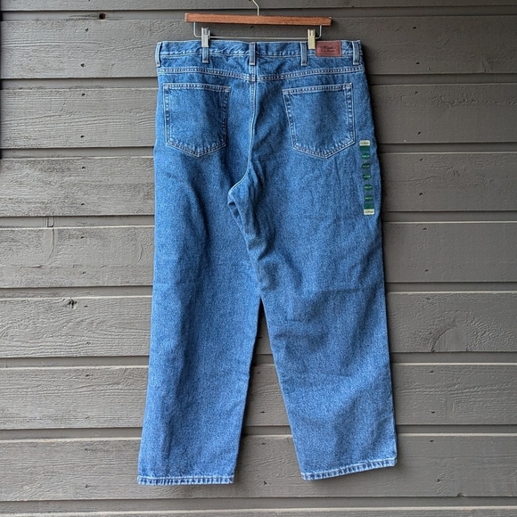 NWT L.L. Bean Men's Double L Jeans, Relaxed Fit, Flannel-Lined Stonewashed 40X29 - Picture 5 of 11